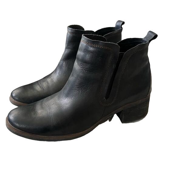 Korks by Kork-Ease Black Leather Ankle Boots Women’s 9.5 - Picture 1 of 8